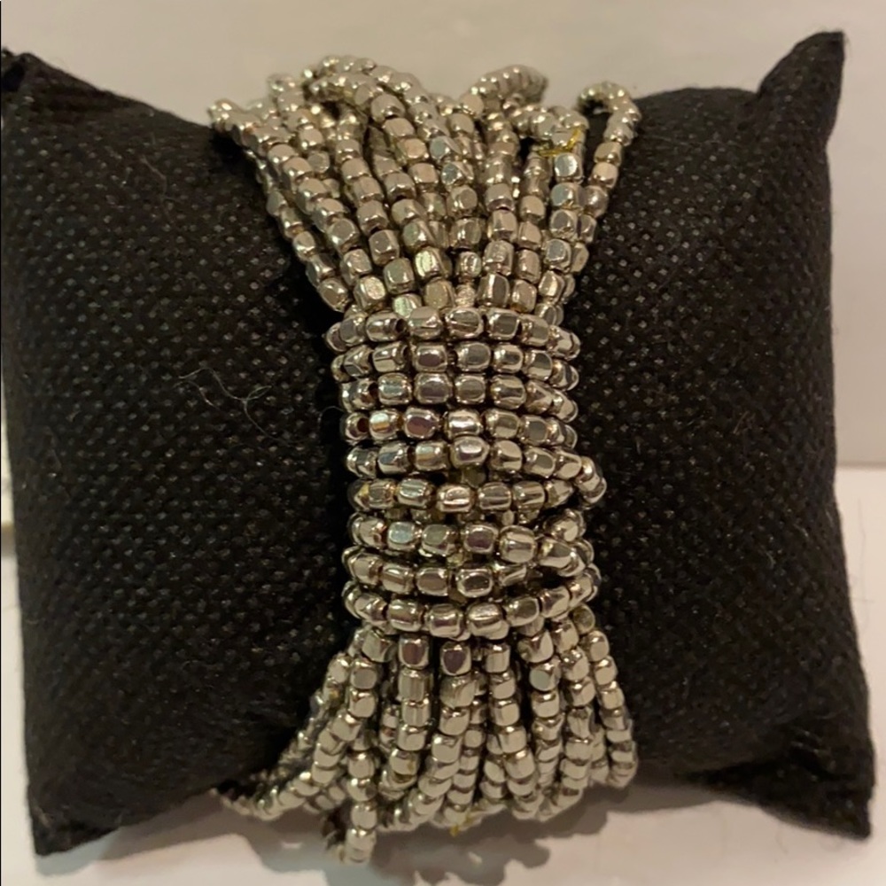 🆕 Silver Metal Bead Bracelet!!! NWT